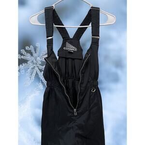 Teen Ski Snow Suit CORNICE Black Pantsuit Size Medium Overalls Snowboarding